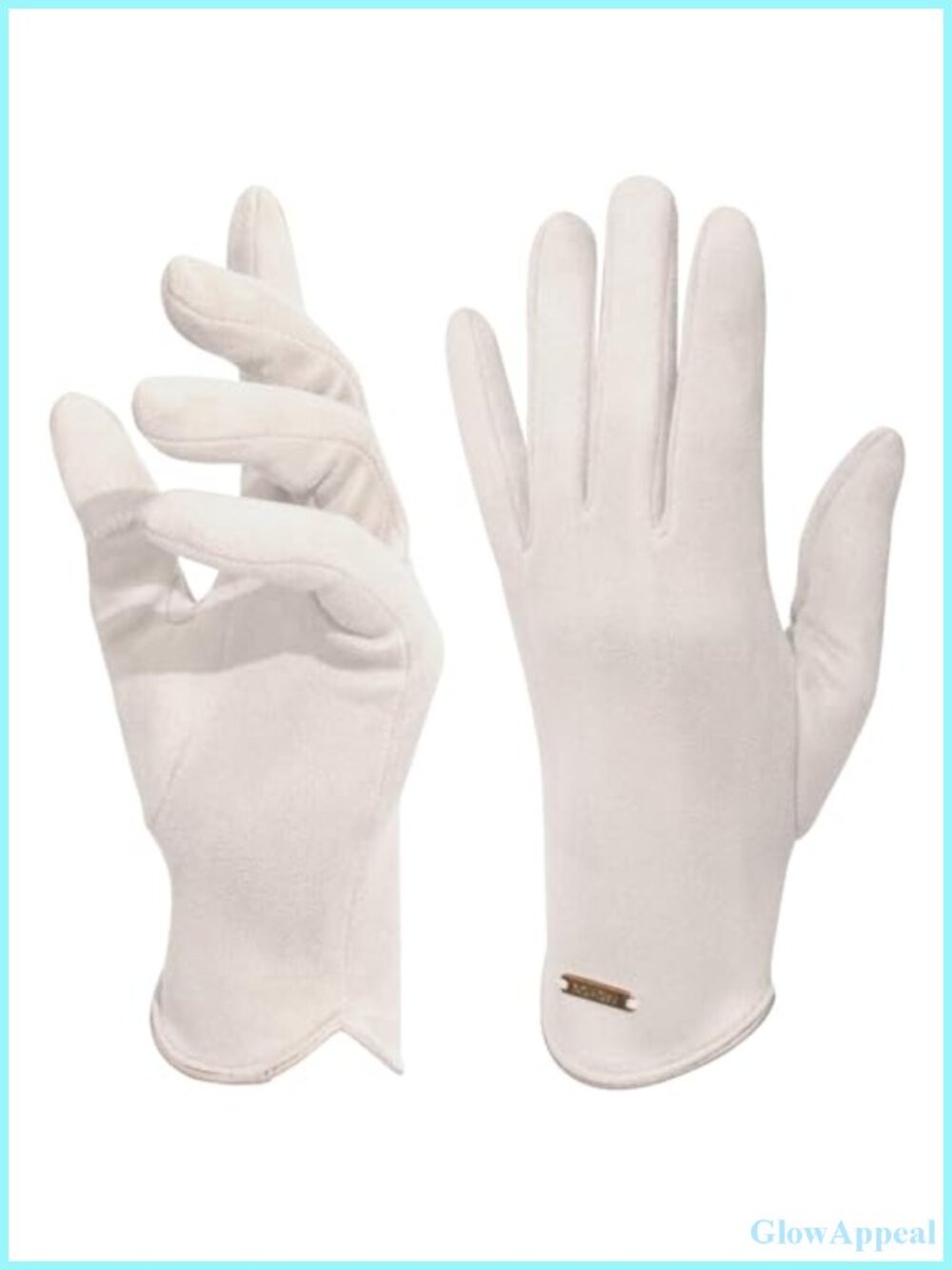 Women's Touchscreen Suede Winter Gloves with Thermal Lining Slim Fit